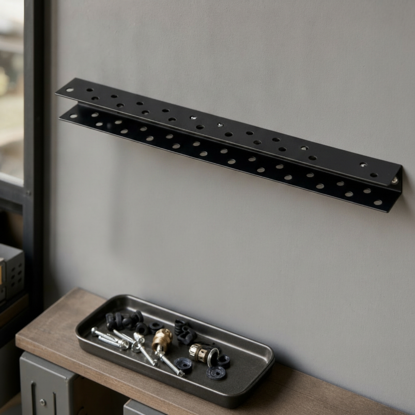 Workshop Tools Storage - Wall-Mounted Tool Rack Multi-Hole Tool Storage