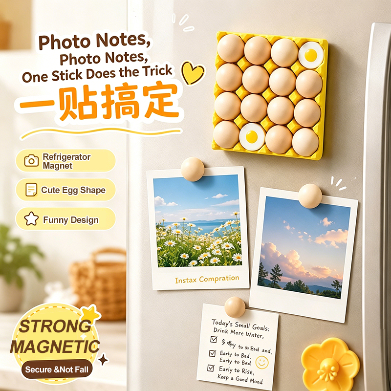 Magnetic Parts Tray - Funny Egg Tray Refrigerator Magnets, Cute