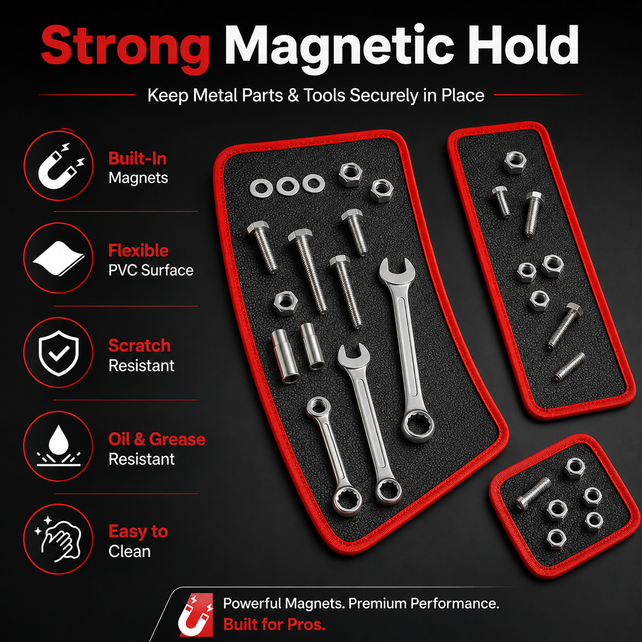 3-Piece Flexible Magnetic Tool - огляд і ціна Magnetic Parts Tray