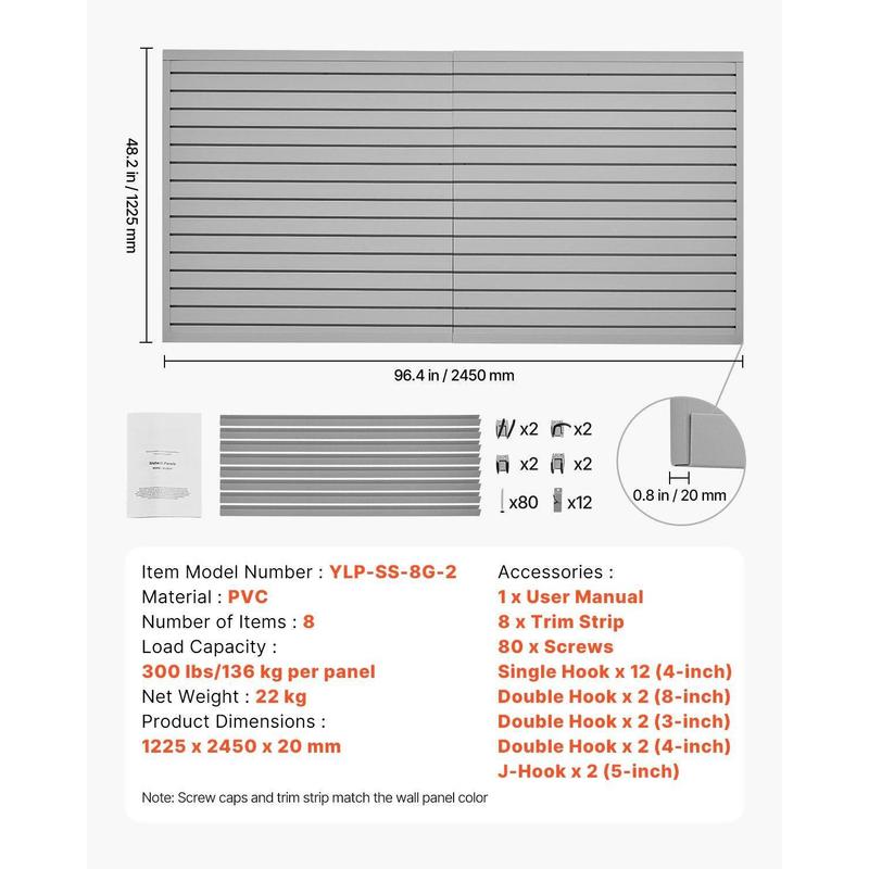 PVC Wall Board 8 x 4 ft For Ga - огляд і ціна Workshop Tools Storage