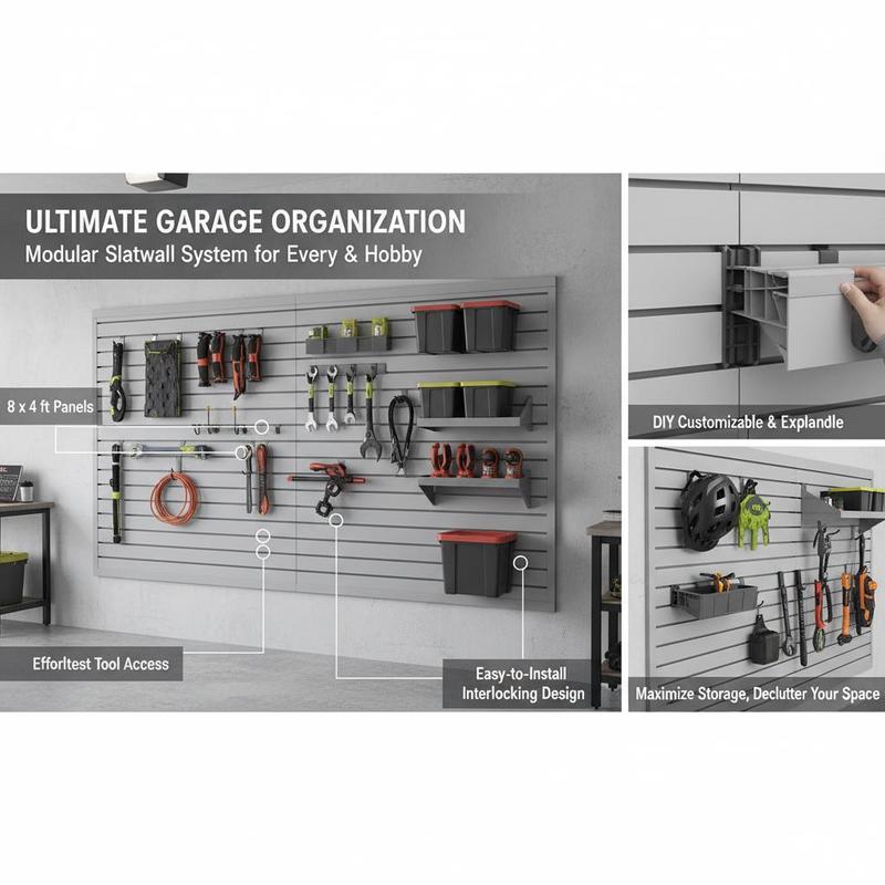 PVC Wall Board 8 x 4 ft For Ga - огляд і ціна Workshop Tools Storage